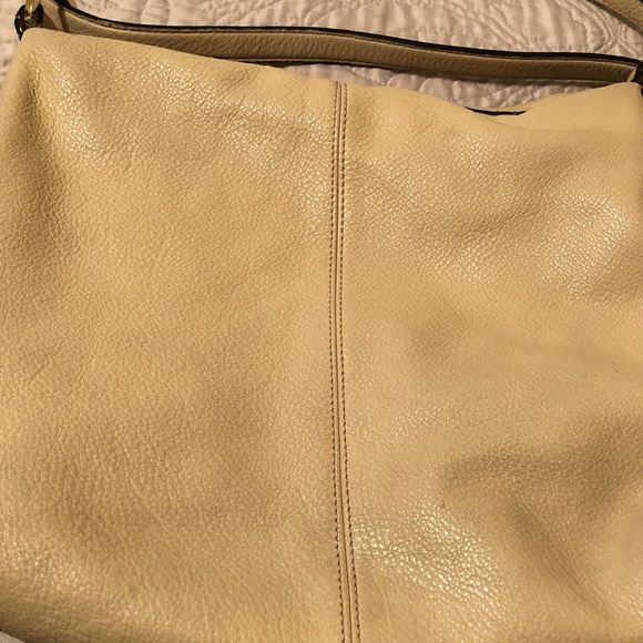 Calvin Klein Cream Leather Hobo Bag - Picture 7 of 9